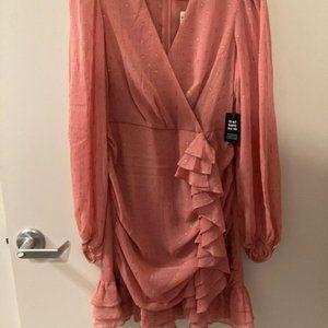NWT Express Dress Size Small - Pink and Gold